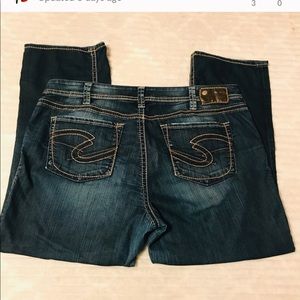 Silver Suki Capri Plus Size Cropped Jeans 16 33